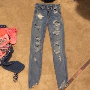 American eagle ripped jeans, super cute. Size 00.